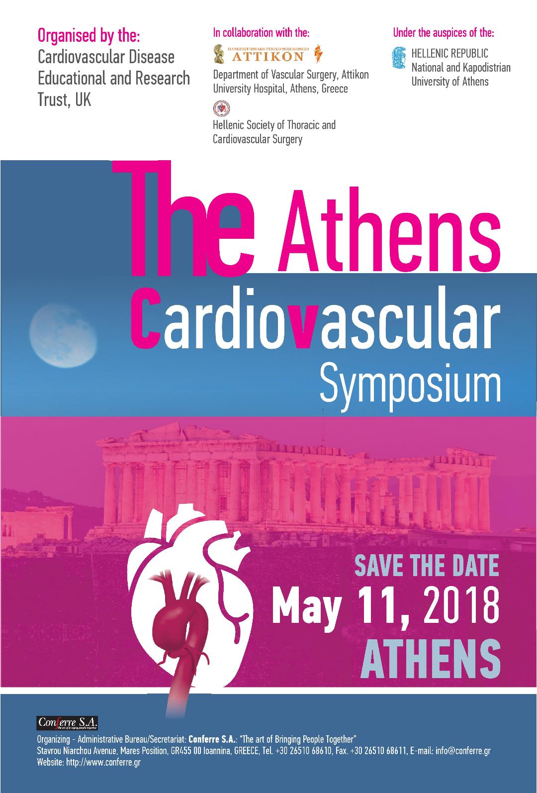 The Athens Cardiovascular Symposium, Athens 11 May 2018