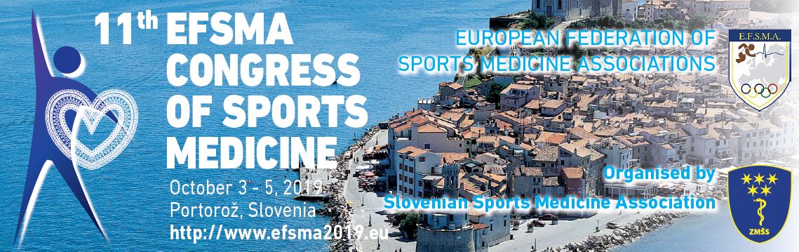 11th European Congress on Sports Medicine, Σλοβενία 3 – 5 Οκτωβρίου 2019