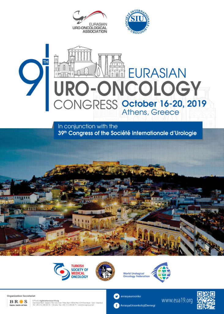9th Eurasian Uro-oncology Congress, Αθήνα 16 – 20 Οκτωβρίου 2019