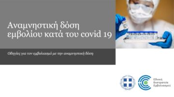 Οδηγίες για τον προγραμματισμό της αναμνηστικής δόσης (ενημέρωση 23/11/2021)
